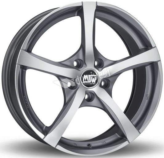 5X114.3 8X18 ET45 MSW 23 MATT GUN METAL FULL POLISHED (MGMFP) 73