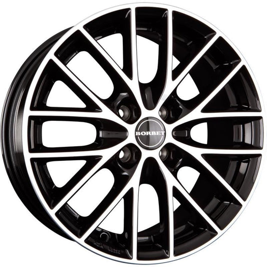 4X100 6.5X15 ET40 BORBET BS4 BLACK POLISHED 64.1